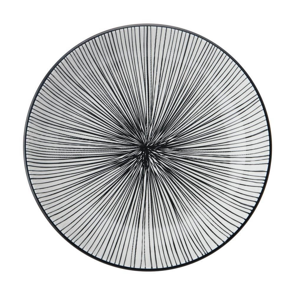 Kitchencraft Mikasa Black Stripe Ceramic Bowl